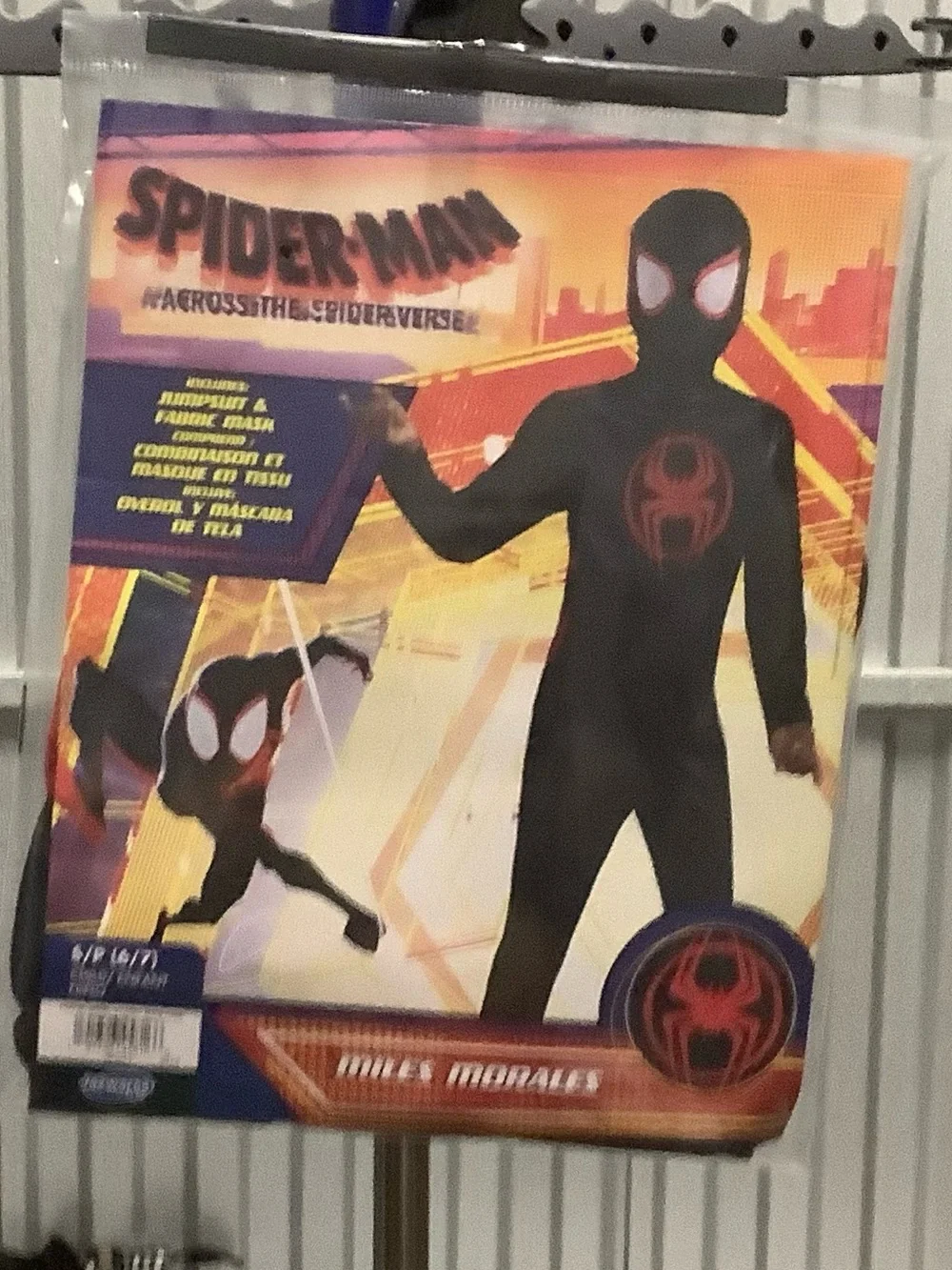 Spiderman Miles Morales Black and Red Kids Superhero Halloween Costume size 6/7